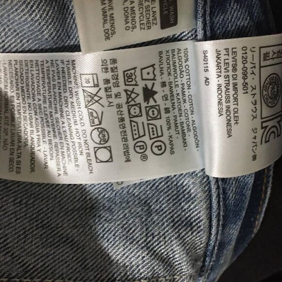 Levi's Drop Crop Button Fly Patchwork Men's Jeans Size 36 - Picture 10 of 10